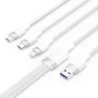 Vention Cable 3 en 1 USB-C, Lightning, MicroUSB CTRWG, Blanco, 1.5m